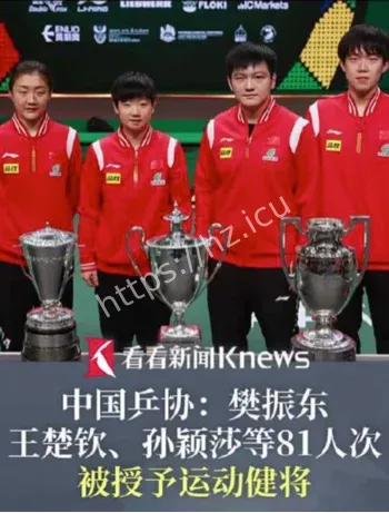 樊振东运动健将称号